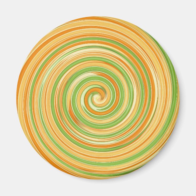 Spiral of Fun Citrus Colours  Magnet (Front)