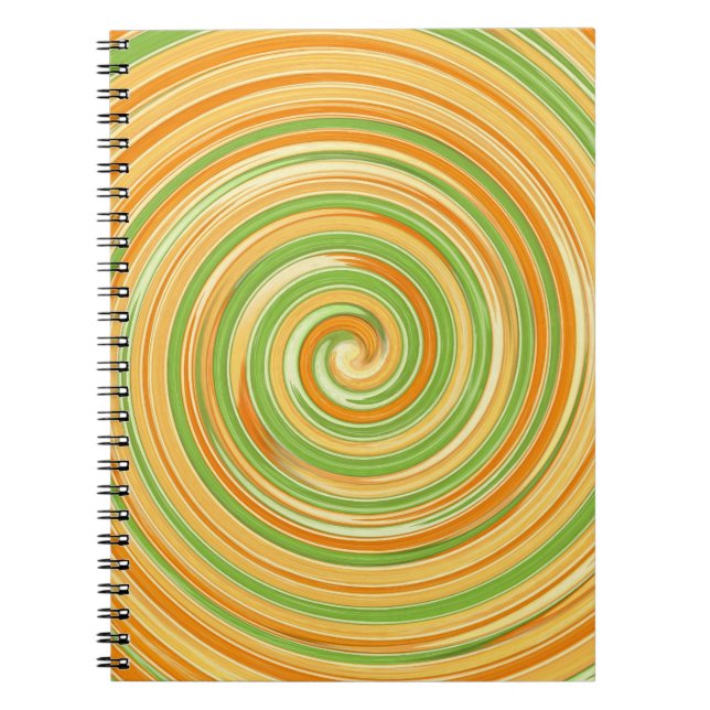 Spiral of Fun Citrus Colours  Notebook (Front)
