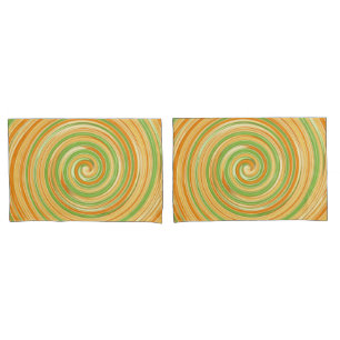 Spiral of Fun Citrus Colours  Pillowcase