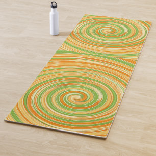 Spiral of Fun Citrus Colours Solid Marigold Side Yoga Mat