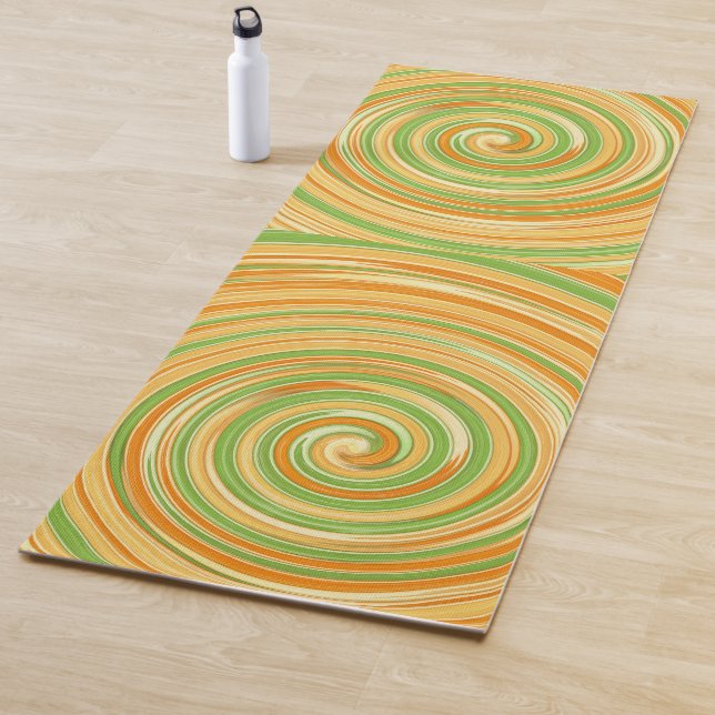 Spiral of Fun Citrus Colours Solid Marigold Side Yoga Mat (In Situ)