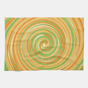 Spiral of Fun Citrus Colours Tea Towel