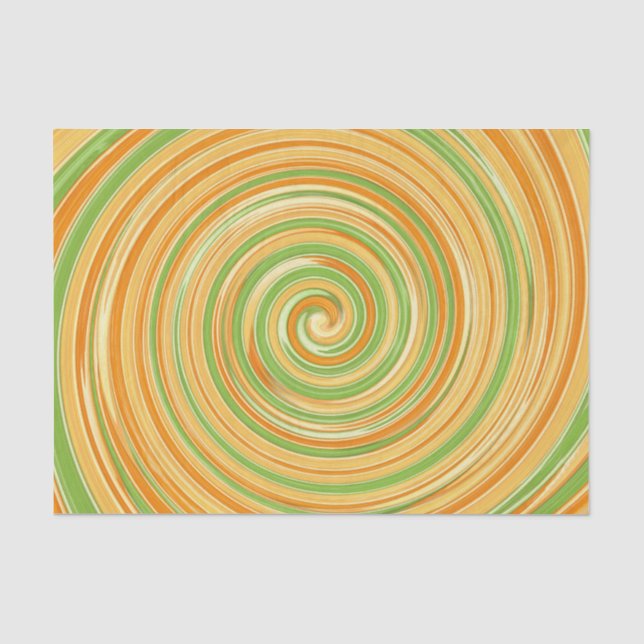 Spiral of Fun Citrus Colours  Tissue Paper (Front)