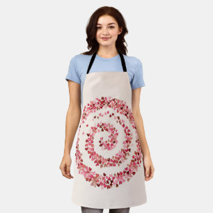 Spiral of Love Hearts Apron