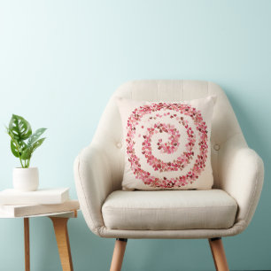 Spiral of Love Hearts Cushion