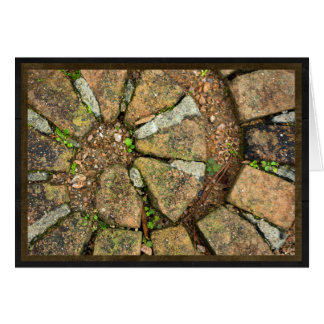 Spiral of pavement bricks