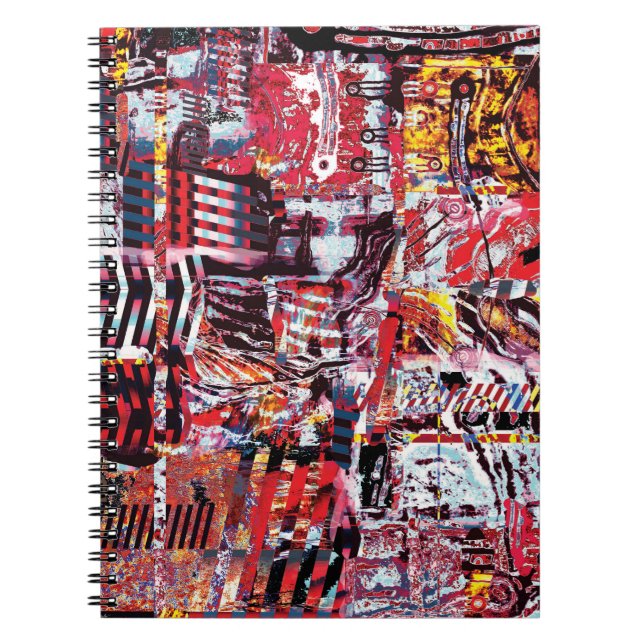 Spiral Photo Notebook – Fragmented Pulse (Front)