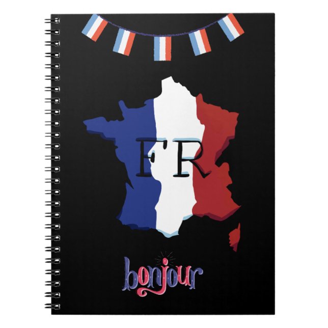 Spiral Photo Notebook - French theme (Front)