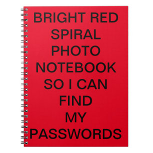 Spiral Photo Notebook in RED