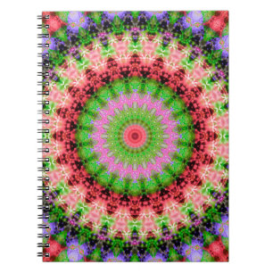 Spiral Photo Notebook Mandala round pattern kaleid