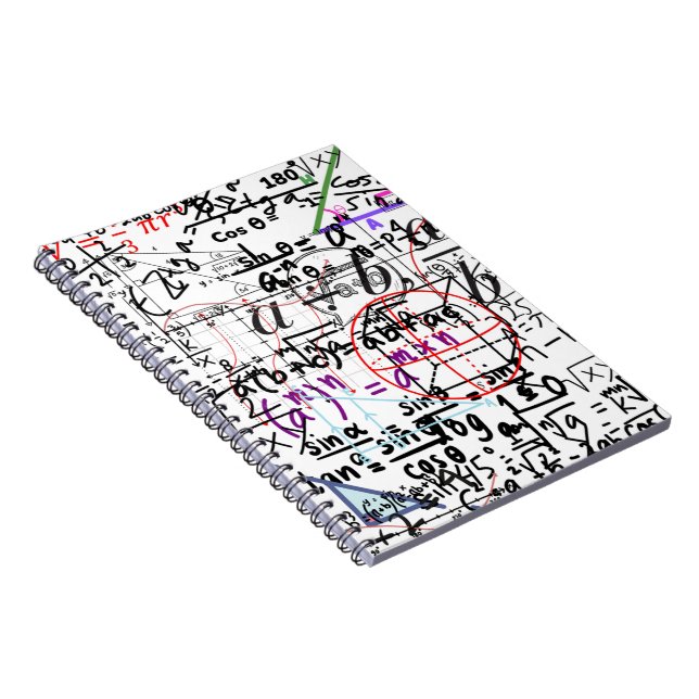 Spiral Photo Notebook maths patterned (Right Side)