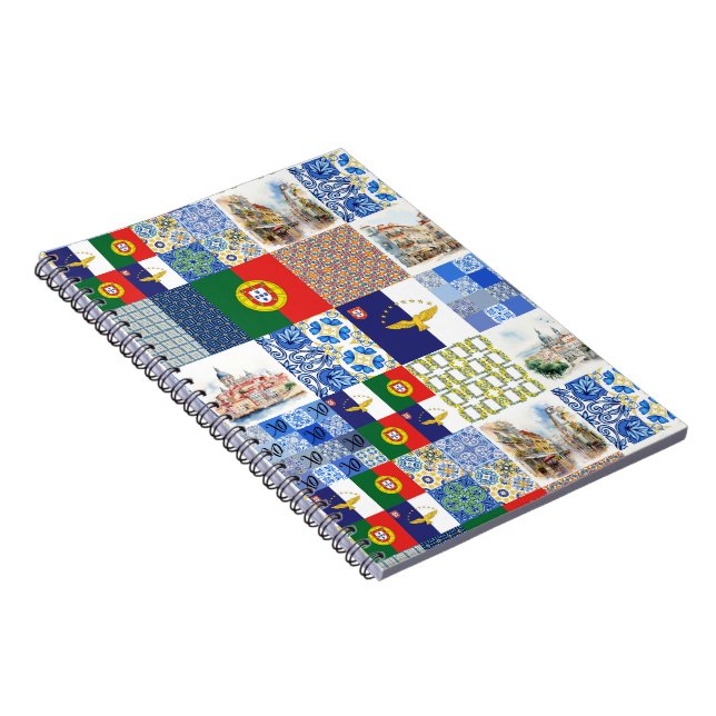Spiral Photo Notebook  of Portugal Flag and Azores (Right Side)
