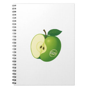 Spiral Photo Notebook with a green apple