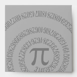 Spiral Pi Click Customise to Change Grey Colour Envelopes