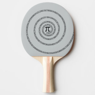 Spiral Pi Click Customise to Change Grey Colour Ping Pong Paddle