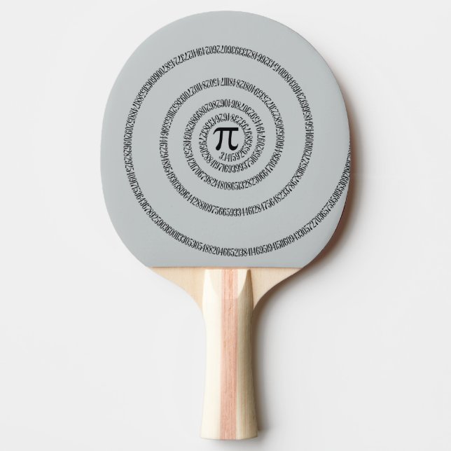 Spiral Pi Click Customise to Change Grey Colour Ping Pong Paddle (Front)