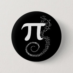 Spiral Pi Math Funny Pi Day 3.14 Math Equation Gif 6 Cm Round Badge