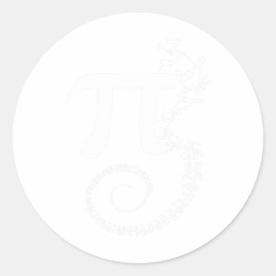 Spiral Pi Math Funny Pi Day 3.14 Math Equation Gif Classic Round Sticker