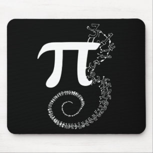 Spiral Pi Math Funny Pi Day 3.14 Math Equation Gif Mouse Pad