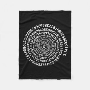 Spiral Pi Math Shirt Fleece Blanket