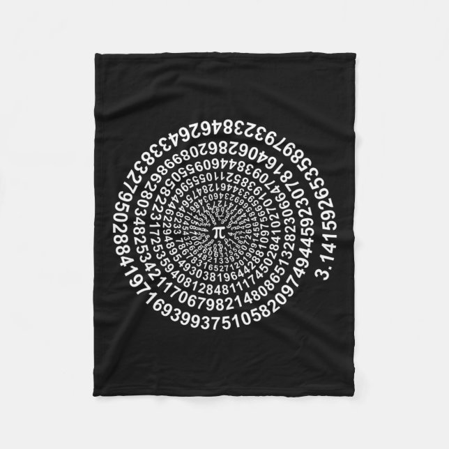 Spiral Pi Math Shirt  Fleece Blanket (Front)