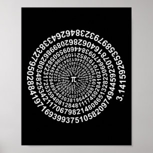 Spiral Pi Math Shirt  Poster