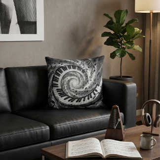Spiral Piano Vortex Cushion