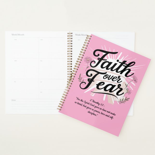 Spiral Planner with Psalm 56:3-4 Bible Verse (Display)
