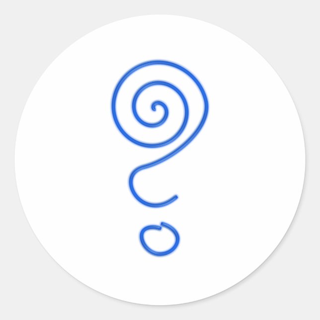 spiral question mark classic round sticker (Front)