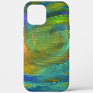 Spiral Rainbow with relief and messy stripes iPhone 12 Pro Max Case
