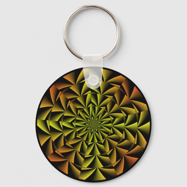 Spiral Retro Art Key Ring (Front)