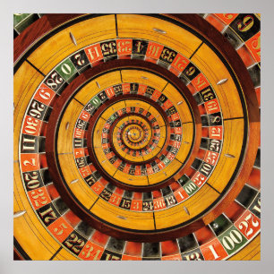 Spiral Roulette Wheel Droste Poster