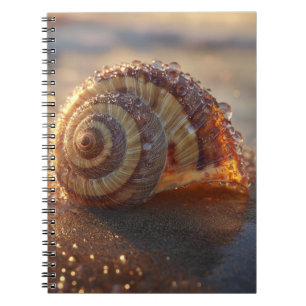 Spiral Seashell Morning Light Notebook