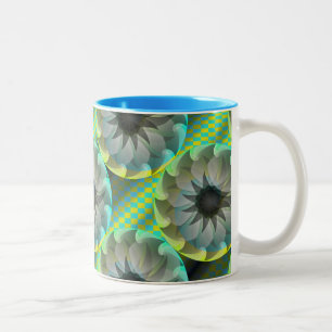 Spiral Shark by Kenneth Yoncich Two-Tone Coffee Mug