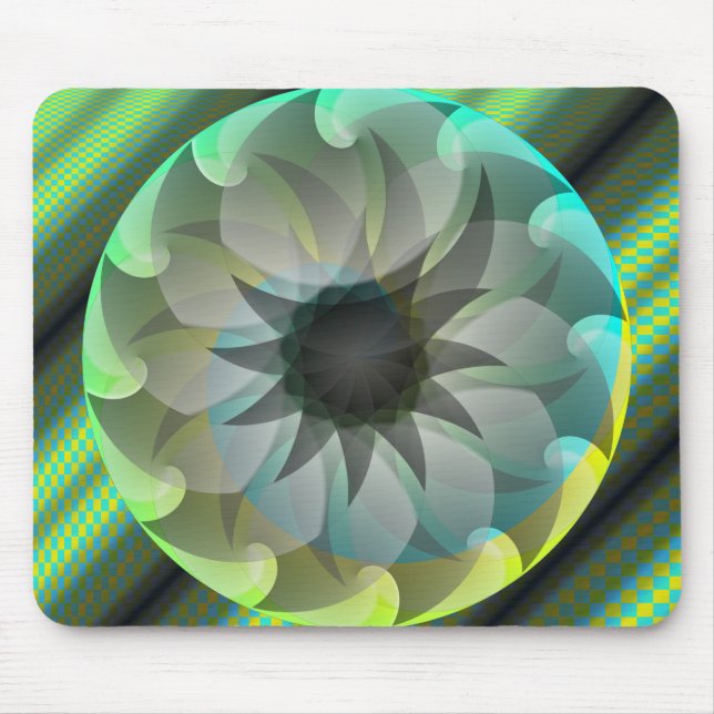 Spiral Shark Mouse Pad by Kenneth Yoncich (Front)