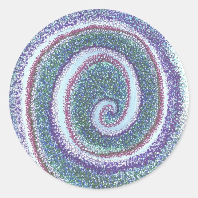 "SPIRAL SHELL"  CLASSIC ROUND STICKER (Front)