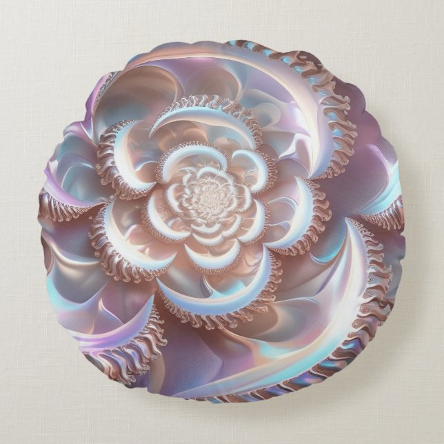 Spiral shell design round cushion (Front)