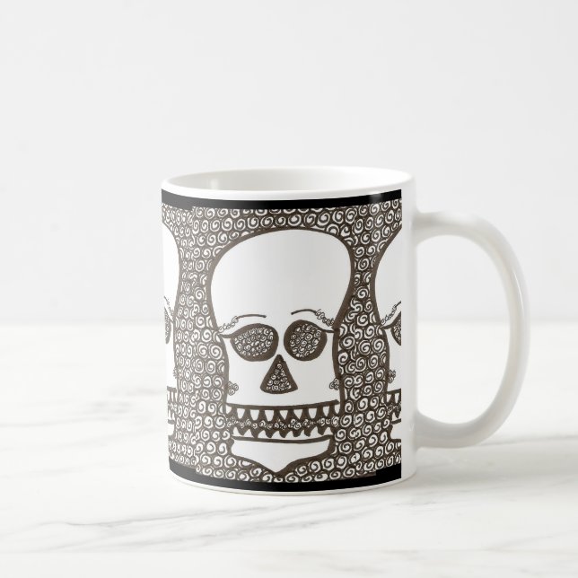 Spiral skull coffee mug (Right)