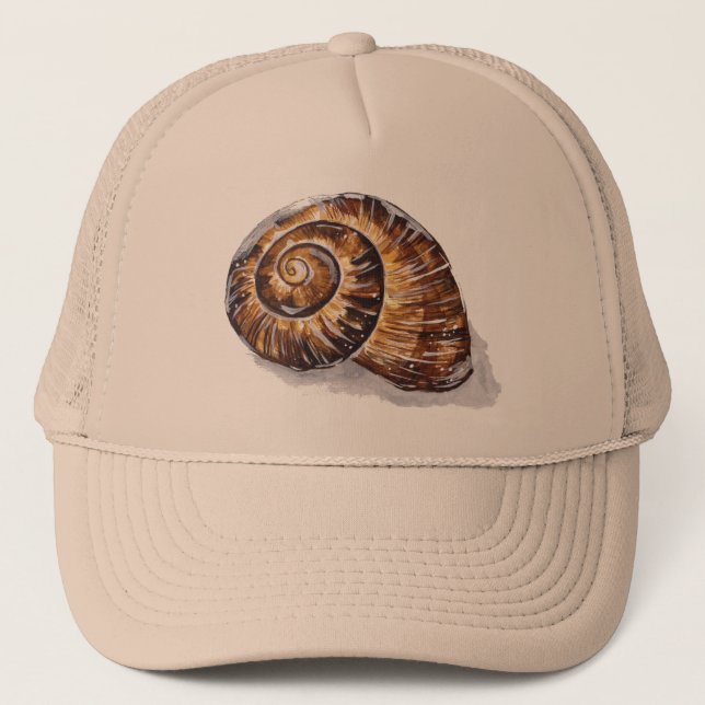 Spiral Snail Shell Trucker Hat (Front)