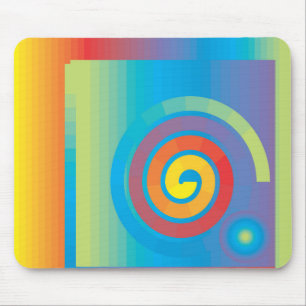 SPIRAL SQUARE MOUSE PAD