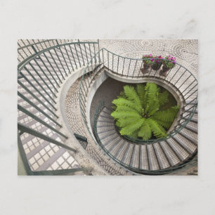 Spiral staircase at the Embarcadero Centre Postcard