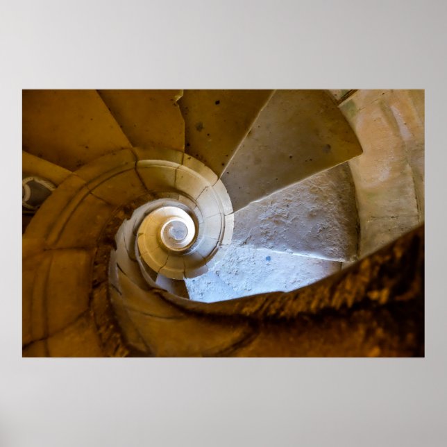 Spiral Staircase Going Down Poster (Front)