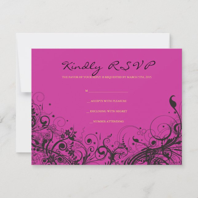 SPIRAL & STARS Bat Mitzvah Reply Card (Front)
