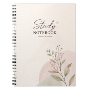 Spiral Study Notebook Aesthetic Pastel Student