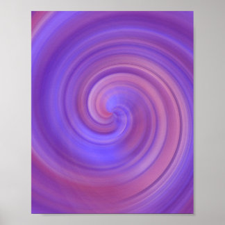 Spiral Swirl - Pink Purple Poster