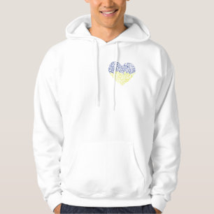 Spiral swirls mehandi heart Ukrainian flag colours Hoodie