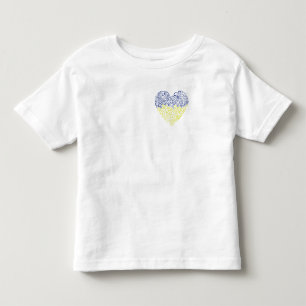 Spiral swirls mehandi heart Ukrainian flag colours Toddler T-Shirt