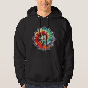 Spiral Tie Dye Ornate Mandala Geometry Gaia Art Yo Hoodie