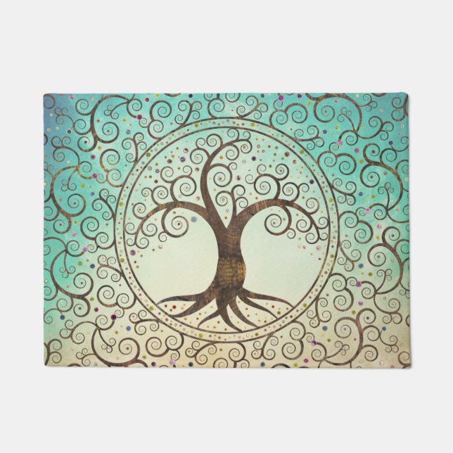 Spiral Tree of life - Yggdrasil Doormat (Front)