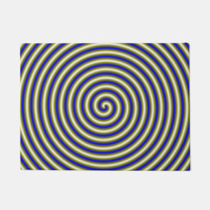 Spiral Tube in Gold and Blue Doormat